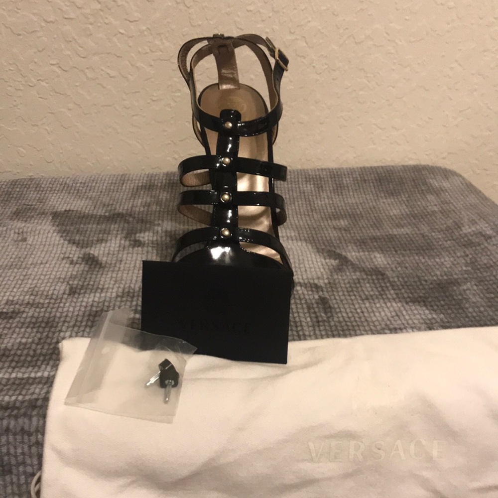Versace black heels